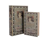 Set due pezzi box libro arredo libreria scaffale contenitore Haudrey Hepburn