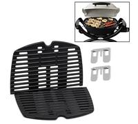Set due pezzi griglia griglia in ghisa per barbecue Weber Q100 Q1000 Q1200