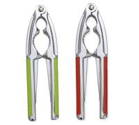 Set due pezzi schiaccianoci cracker in metallo con impugnatura ergonomica e racc