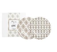 Set due piatti da dessert doppio colore con intarsi BACI MILANO TPLA.TILE/1 vari colori