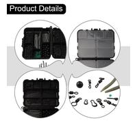 Set durevole lotta per la pesca alla carpa con ganci girevoli e pesi (300 pz)