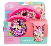 SET EASY 5 PCS (piatto, ciotola, bicchiere e posate) in scatola MINNIE BOLD FLORALS