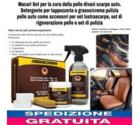 Set Eccellente x la cura della pelle divani scarpe auto.Detergente x tappezzeria