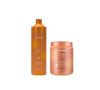 Set Echosline Curl Shampoo e Maschera per Capelli Ricci professionale, Controllo Ricci, completamente Vegano e delicato 1000ml