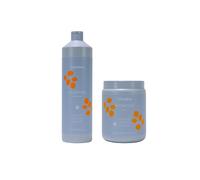 Set Echosline Hydrating Shampoo e Maschera 1000 ml, per Capelli Secchi e Crespi, Profumazione Dolce al Latte 100% Vegan