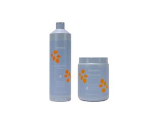 Set Echosline Hydrating Shampoo e Maschera 1000 ml, per Capelli Secchi e Crespi, Profumazione Dolce al Latte 100% Vegan
