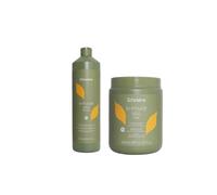 Set Echosline Ki-Power Veg Shampoo e Maschera con Cheratina Vegetale, Ricostruzione Capelli Trattati e Danneggiati, 1000 ml