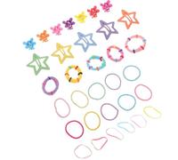 Set Elastici e Fermagli Mini per Chioma Bambina Bebé | Design Elastico, Uso Confortevole, Materiali Plastica Metallo Stoffa Gomma, Accessori Colorati per Ragazze