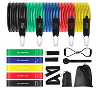 Set Elastici Fitness Con 5 Fasce Di Resistenza, Bande Elastiche, Maniglie, Cingh