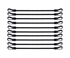 Set elastici in gomma hindermann con 2 ganci in plastica 80 cm 10 pezzi