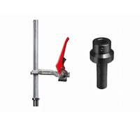 Set elemento di fissaggio con maniglia a leva + adattatore 3/4" small red