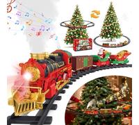 Set elettrico per albero di Natale, ferrovia per bambini, elettrico con binari, train Around Christmas Tree, treno natalizio con musica e spray, treno per albero di Natale, treno per bambini 3+