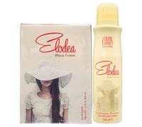 SET ELODEA: Eau De Toilette, Combina Note Zuccherine Di Pallido Iris Fiorentino, Gelsomino Arabo, Fiori D'Arancio Ed Essenza Di Patchouli 100ml + Deodorante Spray, Raffinata Fragranza 150ml