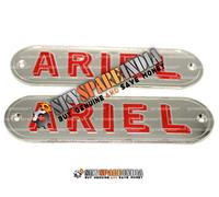 Set emblema distintivo serbatoio benzina rosso adatto per Ariel Motorcycles R...