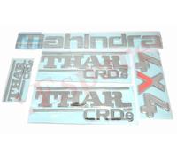Set Di Emblemi Logo Monogramma In Plastica Mahindra Thar CRDE 4X4