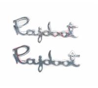 Set Emblema Monogramma Paraﬁnghino Laterale Rajdoot In Metallo Cromato
