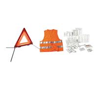 Set emergenza e soccorso Triangolo + Veste + kit pronto soccorso