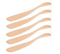 Set Ergonomico di Coltelli per Marmellata e Spargiburro in Legno da 5 Pezzi, Perfetto per Servire Condimenti a Casa, Legno Composito Resistente, 6,5x0,8 Pollici