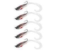 Set esche da pesca Esca per la pesca spigola 5 pezzi Esche per pesci Esca artificiale finta Esche morbide Spigola Attrezzatura da pesca con gancio(SO050-5)