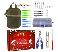 Set Esche da - Set Di Attrezzatura Da Per Natale,Kit Di Esche E Attrezzatura Per - Per Stagione Delle Feste Famiglia Notte Mattina Campeggio All Aperto Fiume Lago Stagno