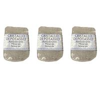 Set Esclusivo di Allume di Potassio in Pietra Naturale (3x200g) - Deodorante Naturale & After Shave - Protezione Duratura & Cura Della Pelle