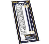 Set Esecutivo Oxford Helix Di Righello/Gomma/Temperino/Mine 5 Pezzi