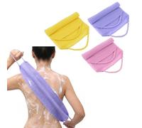 Set esfoliante per la schiena 3 pezzi con manici, salvietta esfoliante double-face, asciugamano doccia, salvietta estensibile per la schiena per uomo e donna, bagno/doccia
