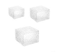 Set Espositore Dolci per trasparente Martellato ABS Multi-Livello 3 o 5 | ABS Plastic, Elegant Hammered Design, Multi-level Display, Easy Assembly, per ideal For Weddings, Birthdays, Corporate Events