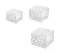 Set Espositore Dolci per trasparente Martellato ABS Multi-Livello 3 o 5 | ABS Plastic, Elegant Hammered Design, Multi-level Display, Easy Assembly, per ideal For Weddings, Birthdays, Corporate Events