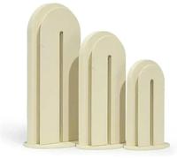 Set espositore per gioielli da 3 pezzi per negozio e display di vanità | Set di 3 espositori per gioielli in negozio e sulla toeletta, superficie morbida per ridurre i segni di contatto