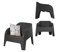 Set Esterno Poltrone + Tavolino Petra per Giardino Impermeabile Made in Italy