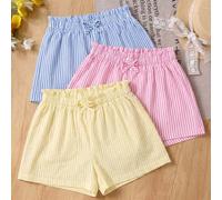 Set estivo casual da 3 pezzi per ragazze adolescenti: pantaloncini in morbida garza a doppio strato con volant e vita elastica, versatile e leggero, adatto per la Festa della Mamma, la laurea, la prim
