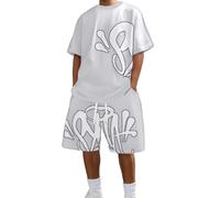 Set estivo da uomo, 2 pezzi, per maglietta e pantaloncini Syna World, tuta per il tempo libero, tuta da jogging, Y2K, Hip Hop, camicia e pantaloni streetwear tracksuit per tutti i giorni