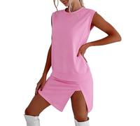 Set estivo due pezzi coordinato per donna: T-shirt a maniche corte e pantaloncini casual, tessuto morbido e traspirante, ideale per spiaggia, relax e vita quotidiana, taglie dalla M alla XXL (L)