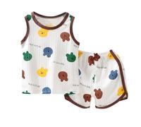 Set Estivo Ragazzi,Coordinato Tuta Neonata Pagliaccetto Maniche Corte con Bottoni Completivi da Bambino Estivi Top Cotone Elasticizzato Tutina Neonato Casual per attività all'aperto