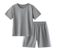 Set Estivo Ragazzi,Tinta Unita Abbigliamento Dinosauro Stampa 2pcs Vestiti Bimbo Completini e Coordinati Gentiluomo con Tenere Simpatiche Fantasie di 2 Pezzi Tuta da Ginnastica Casual Mare Sp