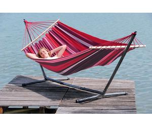 Set estivo - supporto per amaca con amaca a stelo czerwony