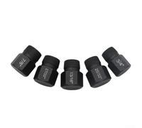 Set Estrattore Dadi 5pz Acciaio per Bulloni Esagonali | Acciaio ad alta durezza, design multi-spline, rimozione per sicura, nero opaco, set da 5 pezzi(E)