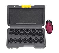 Set estrattore dadi danneggiati - 22 pezzi 1/2 & 3/8 kit di rimozione del blocco ruota motrice per estrarre dadi e viti spogliati, congelati - Set di dadi a percussione, set di chiavi a bussola
