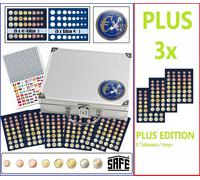 Set-EURO-monete-corso valigetta monete Safe 177-PLUS Per 45x 1 2 5 10 20 50 Cent