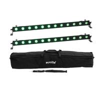 Eurolite Set 2X Barra LED-12 QLC RGBUV Bar Soft Bag