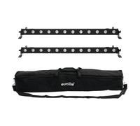 Set EUROLITE 2x LED BAR-12 QCL RGBA con Soft Bag per Effetti Luce Professionali