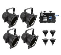Set EUROLITE 4x PAR-38 Nero Dim2Warm + EDX-4 DMX RDM Dimmer LED