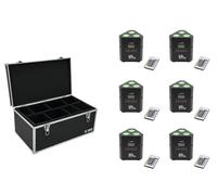 Set EUROLITE 6x AKKU TL-3 TCL Trusslight QuickDMX con Custodia Universale TDV-1