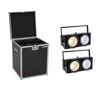 EUROLITE - Set 2x Audience Blinder 2x100w Led Cob Cw /ww + Case (20000903) - SPEDIZIONE GRATUITA