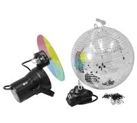 Set Eurolite di Sfere a Specchio 30 cm con Pinspot per Effetti Luce DMX