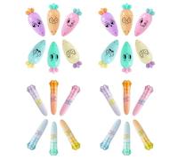 Set Evidenziatori A Forma Di Cartone Animato 24 Pezzi Penne Evidenziatore Pastello Multiuso Alla Moda Mini Evidenziatore Artiglio Forma Di Gatto Carota Per Bambini, Adulti, Articoli Per La Scuola