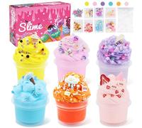 Set fai da te Fluffy Slime da 6 pezzi, set fai da te per slime super morbido, giocattoli modellabili per bambini, mini slime profumato per feste per bambini, compleanni, Halloween, bomboniere, regali