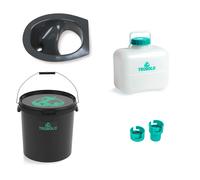 Set fai da te trobolo per wc a separazione 4 pezzi 11 litri grigio