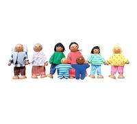 Set Famiglia Casa Delle Bambole - Bambole Articolate In Legno Da 8 Pezzi | Mini Figure Familiari Fingono Di Giocare Con Giocattoli Educativi Per Bambini | Persone Della Casa Delle Per Regali D